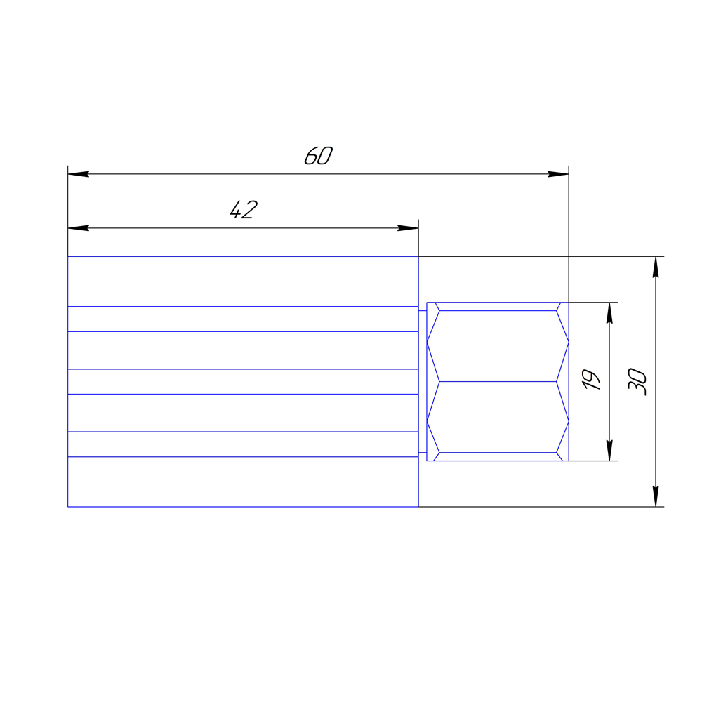 Согласованная нагрузка N(male), 50 Ом, до 6 ГГц, до 15 Вт