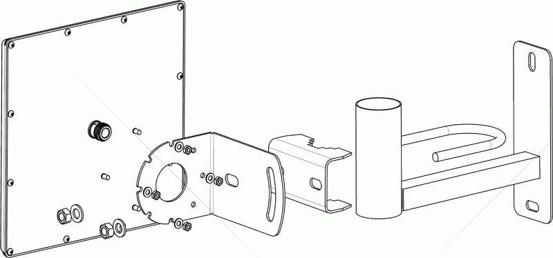 Направленная 18 дБи WiFi антенна 6,2 ГГц KP18-6150