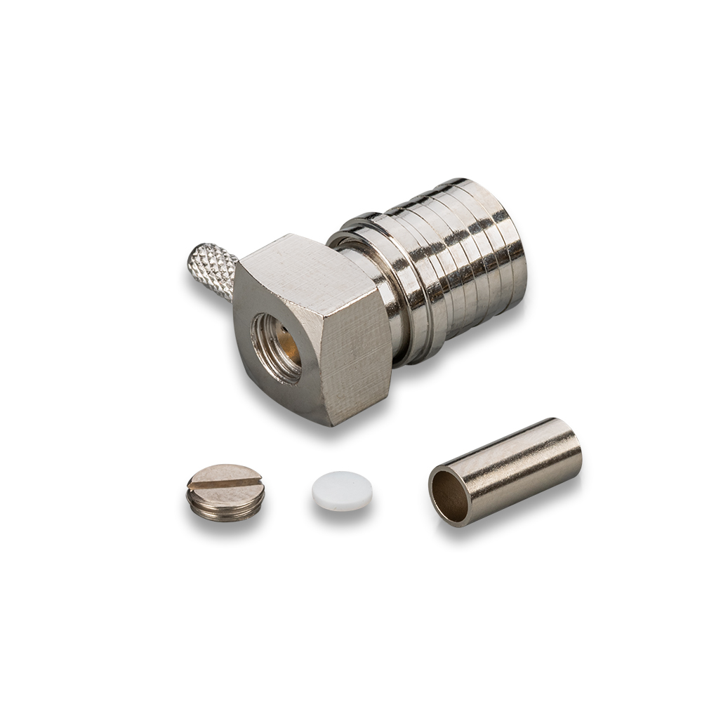 Разъем QMA(male) на кабель RG-316, угловой