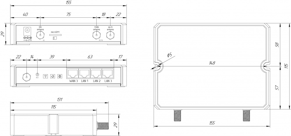 WiFi роутер Kroks Rt-Cse, WiFi 2,4
