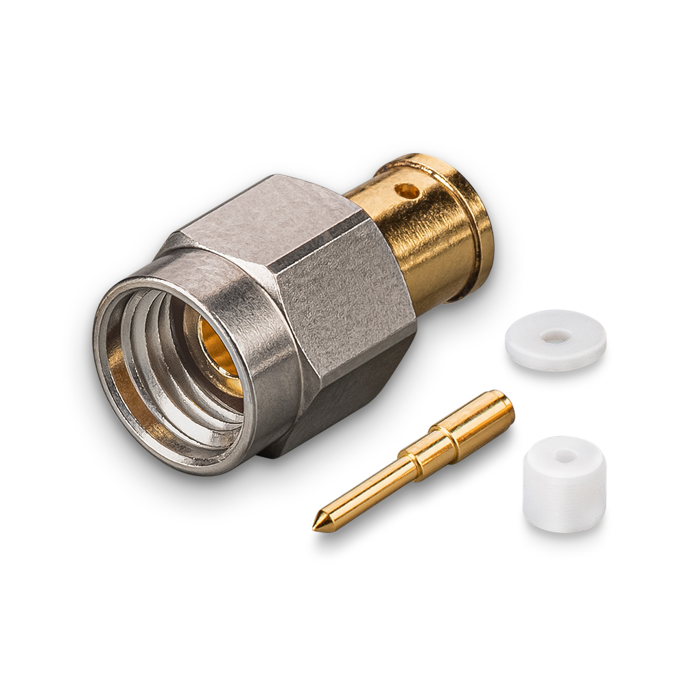 Разъем SMA (male) под пайку на кабель RG-402 до 18 ГГц, rev.T