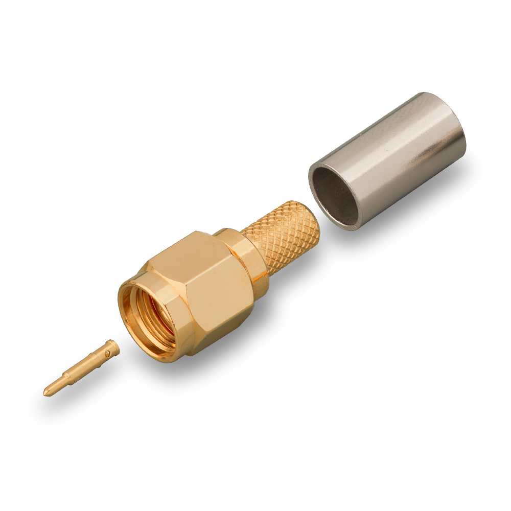 Разъем SMA(male) на кабель RG-223, обжимной до 6 ГГц, rev.T