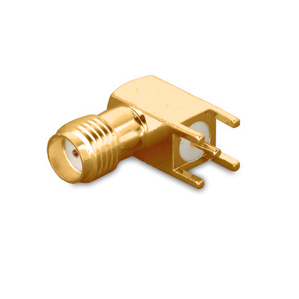 Разъем SMA(female) на плату, угловой, до 12 ГГЦ, rev.Y