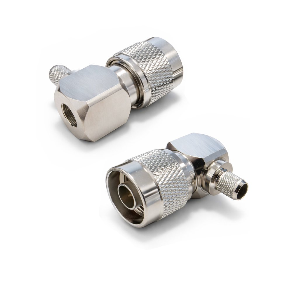 Разъем N(male) на кабель 5D-FB, угловой, обжимной, до 6 ГГц, rev.H