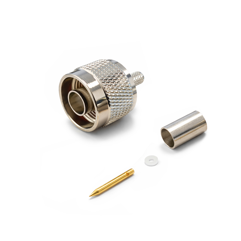 Разъем N(male) на кабель LMR-200, обжимной, до 6 ГГц, rev.H